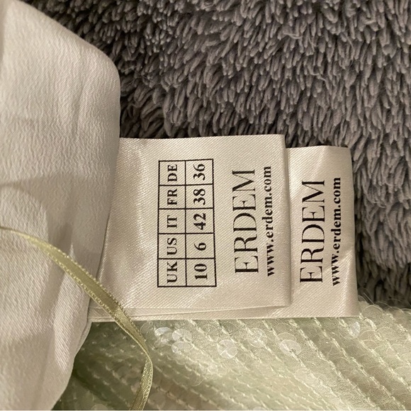 Erdem Mint Green Sequin & Embellished Dress - Picture 6 of 6